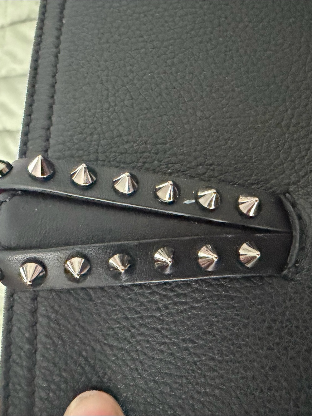 Black and Red Christian Louboutin Studded Tote Bag - Picture 8 of 9